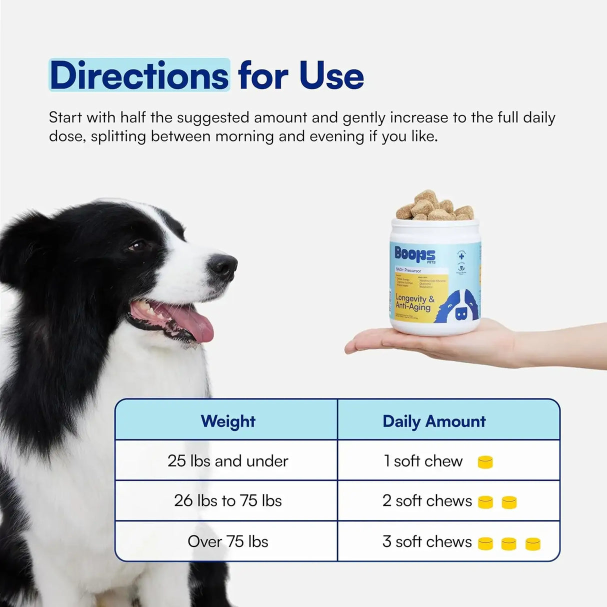 BOOPS PETS - Boops Pets NAD+ Precursor & Senior Dog Supplement 90 Masticables - The Red Vitamin MX - Suplementos Herbales Para Perros - {{ shop.shopifyCountryName }}