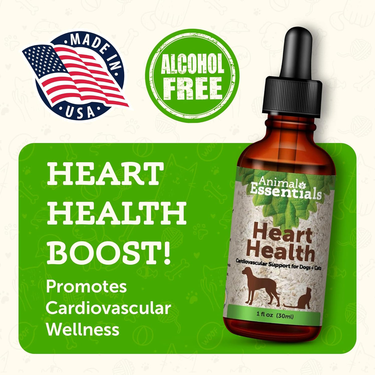 Animal Essentials Heart Health for Dogs & Cats 1 Fl.Oz.