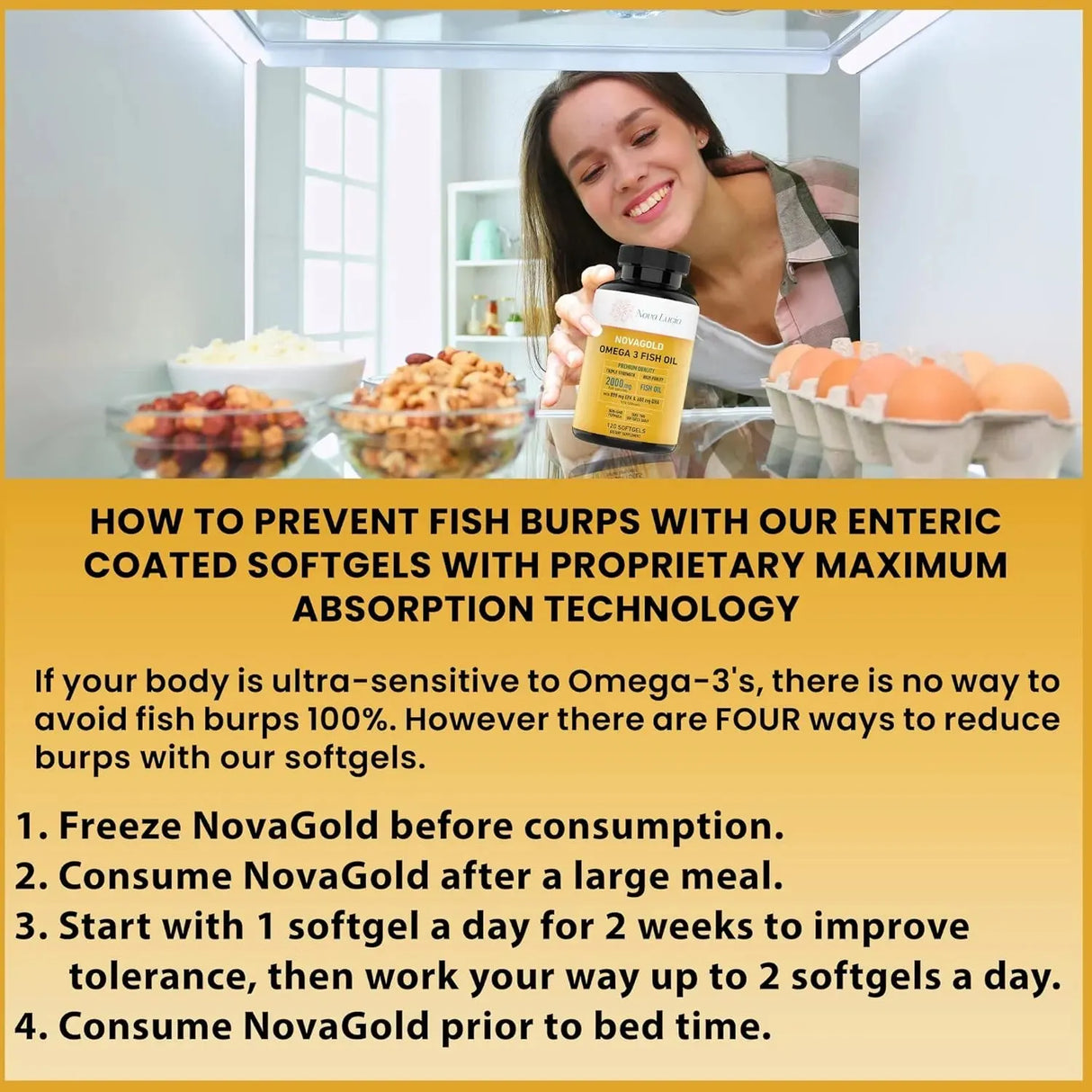 NOVA LUCIA - Nova Lucia Omega 3 Burpless Fish Oil 2000Mg. 120 Capsulas Blandas - The Red Vitamin MX - Suplementos Alimenticios - {{ shop.shopifyCountryName }}