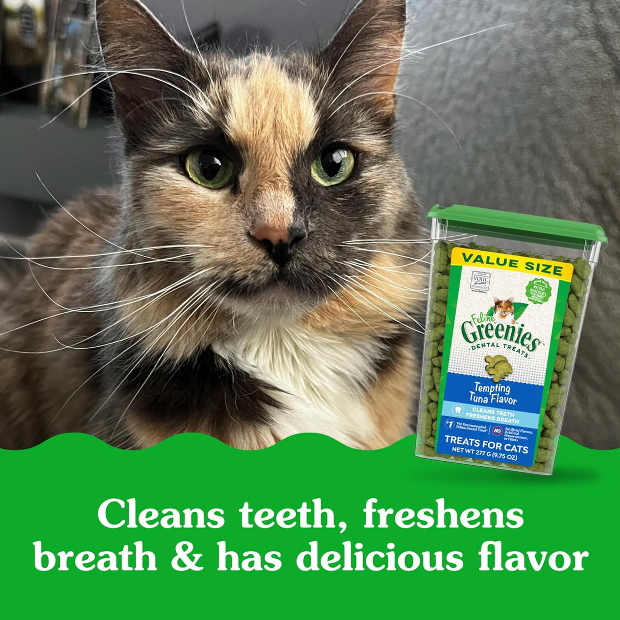 Greenies Feline Adult Dental Cat Treats Tempting Tuna Flavor 277Gr.