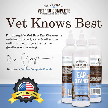 DR. JOSEPH'S - Dr. Joseph's VetPro Complete Dog Ear Cleaner 237Ml. - The Red Vitamin MX - Cuidado Del Oído De Perros - {{ shop.shopifyCountryName }}