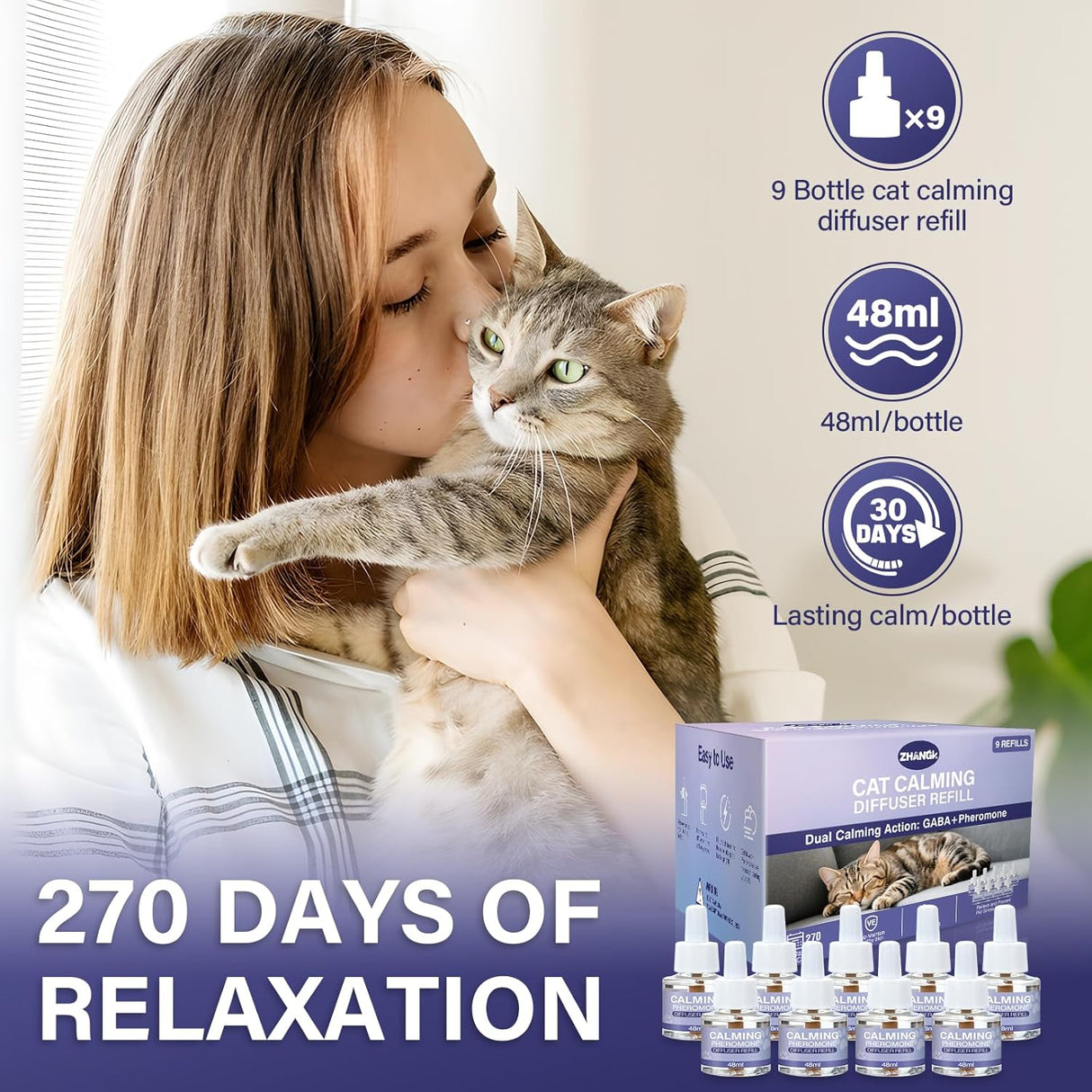 ZHANGK Cat Calming Diffuser Refill 9 Pack