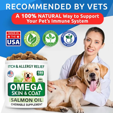 BARK&SPARK - BARK&SPARK Omega 3 for Dogs Alaskan Salmon Flavor 180 Masticables - The Red Vitamin MX - Aceite De Pescado Para Perros - {{ shop.shopifyCountryName }}