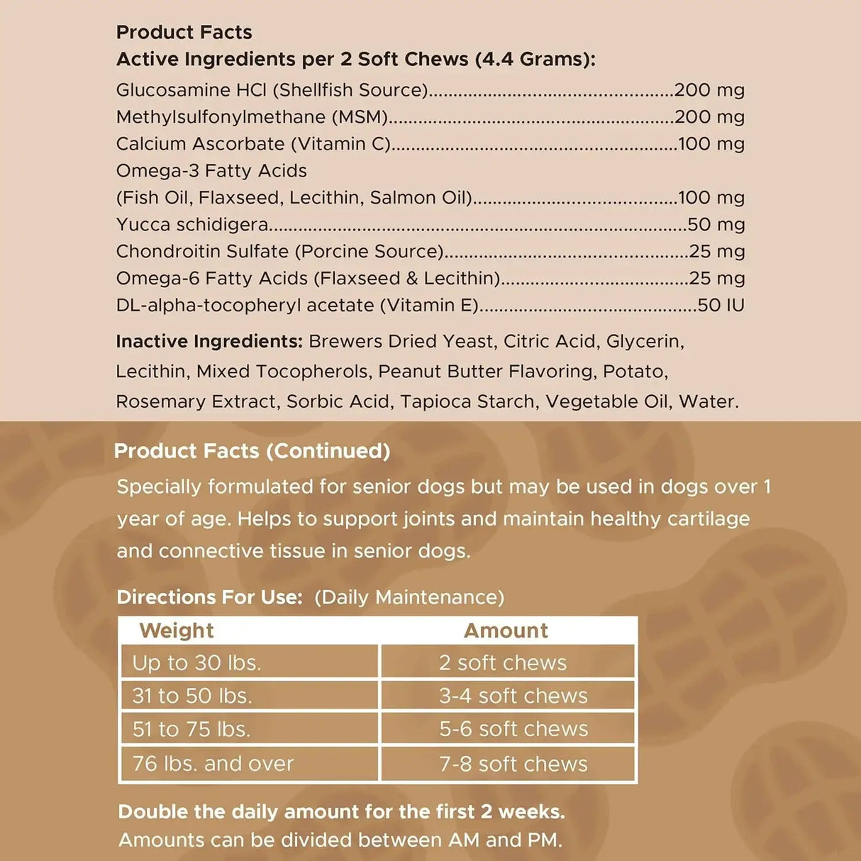 CHEW + HEAL - Chew + Heal Labs Senior Hip and Joint Peanut Butter Flavor 120 Masticables - The Red Vitamin MX - Cuidado De Cadera Y Articulaciones Para Perros - {{ shop.shopifyCountryName }}