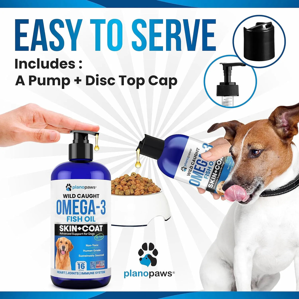 PLANOPAWS - Planopaws Omega 3 Fish Oil for Dogs 16 Fl.Oz. - The Red Vitamin MX - Aceite De Pescado Para Perros - {{ shop.shopifyCountryName }}