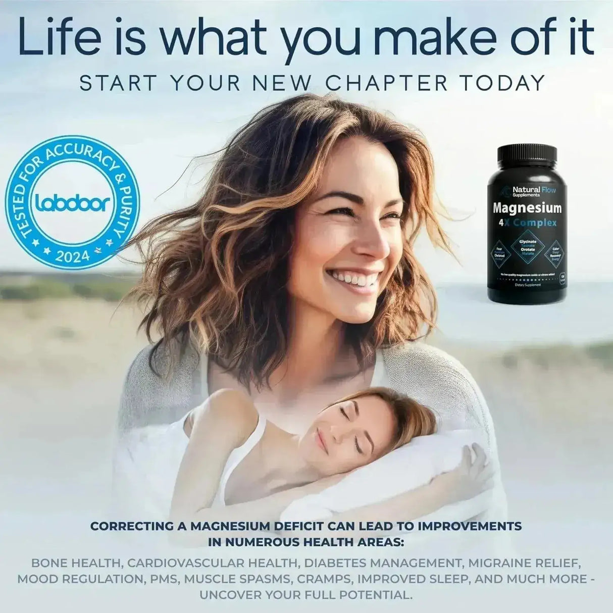 NATURAL FLOW - Natural Flow 4X Magnesium 120 Capsulas - The Red Vitamin MX - Suplementos Alimenticios - {{ shop.shopifyCountryName }}