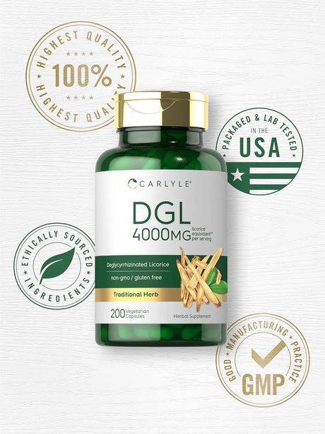 CARLYLE - Carlyle DGL Deglycyrrhizinated Licorice 4000Mg. 200 Capsulas - The Red Vitamin MX - Suplementos Alimenticios - {{ shop.shopifyCountryName }}