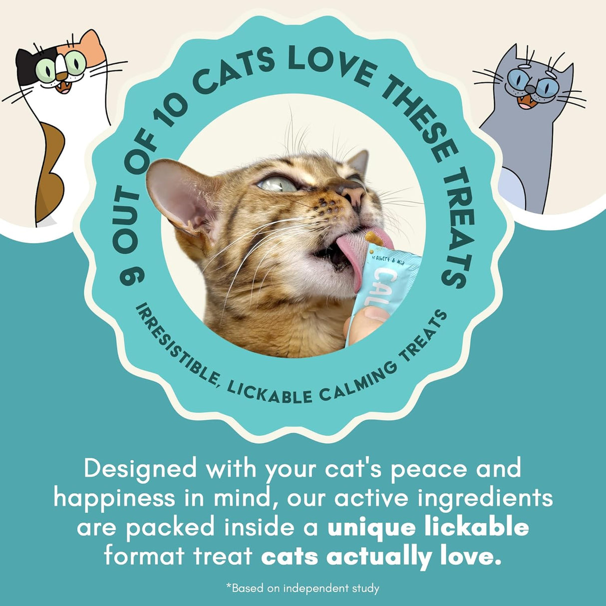 ALBERT & MIA Calming Sticks Lickable Calming Cat Treats 20 Pack