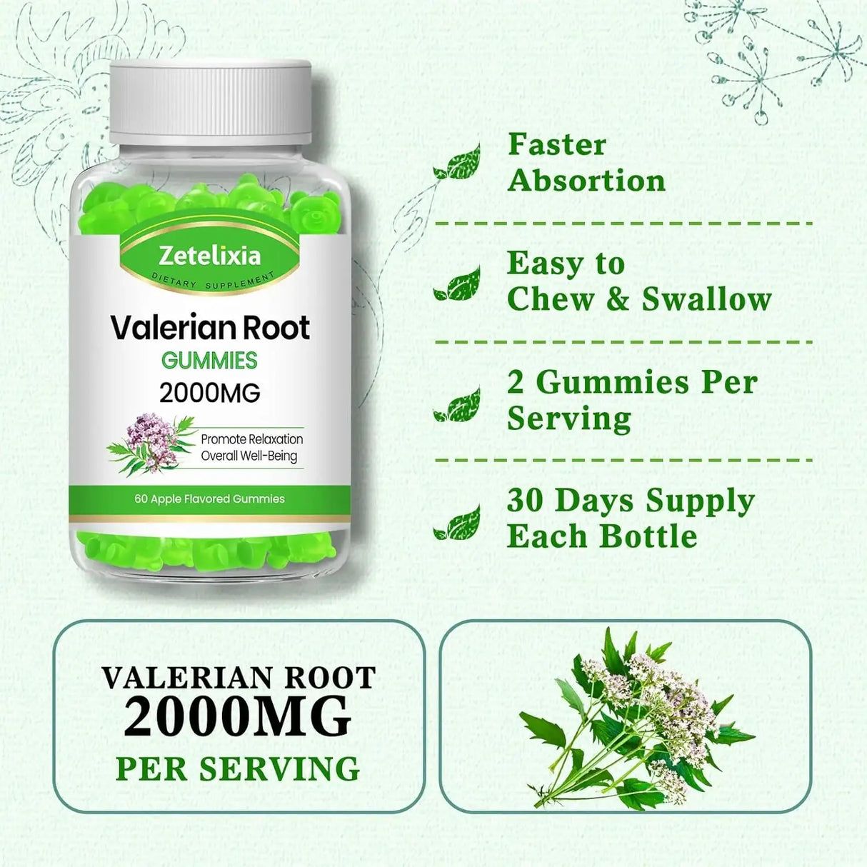 ZETELIXIA - Zetelixia Organic Valerian Root Gummies 60 Gomitas - The Red Vitamin MX - Suplementos Alimenticios - {{ shop.shopifyCountryName }}