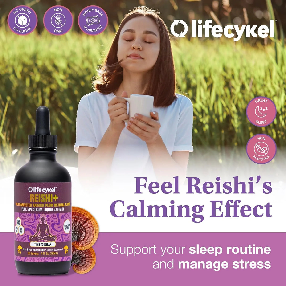 LIFE CYKEL - Life Cykel Reishi Mushroom Extract 2 Fl.Oz. - The Red Vitamin MX - Suplementos Alimenticios - {{ shop.shopifyCountryName }}