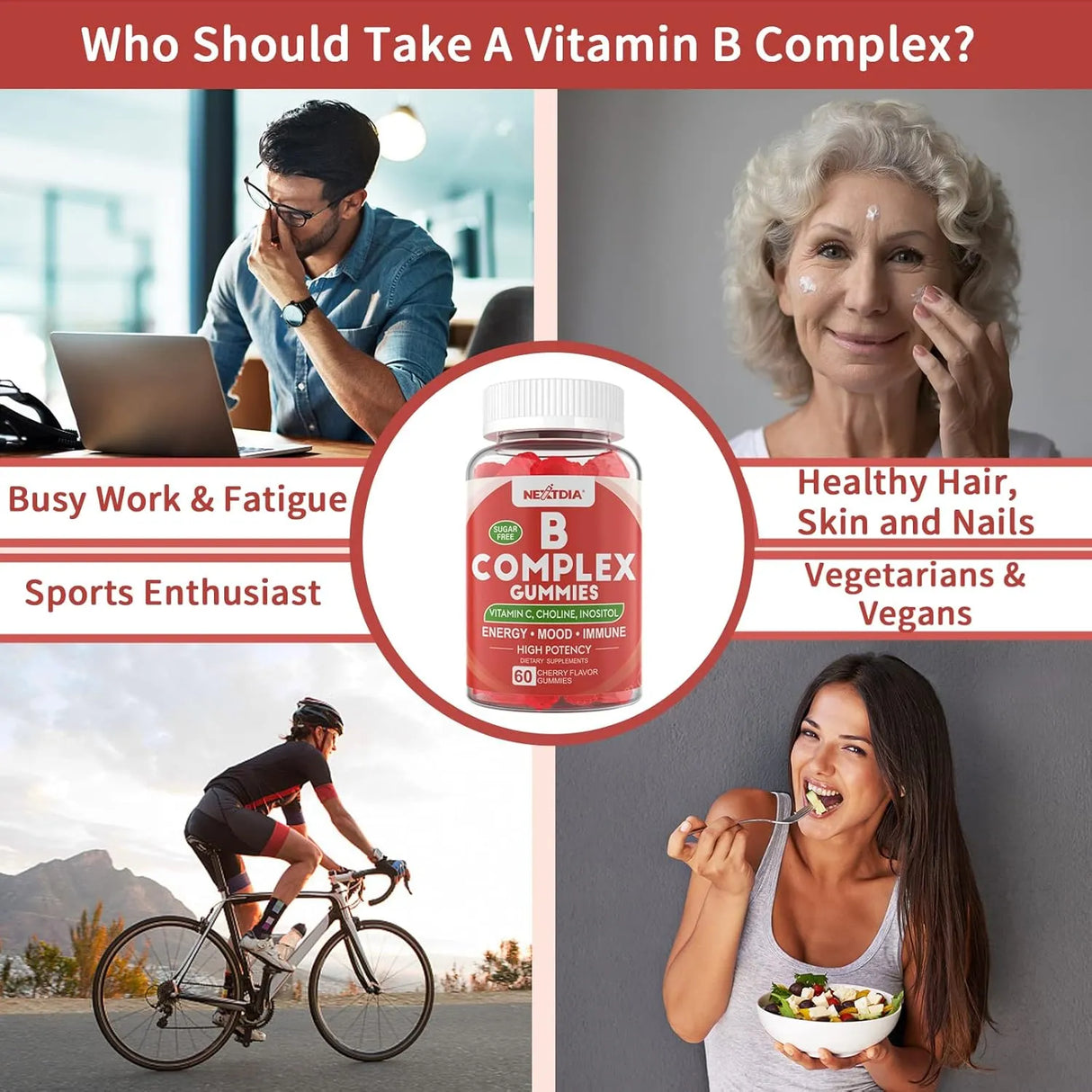 NEXTDIA - Nextdia Vitamin B Complex Gummies 60 Gomitas 2 Pack - The Red Vitamin MX - Suplementos Alimenticios - {{ shop.shopifyCountryName }}