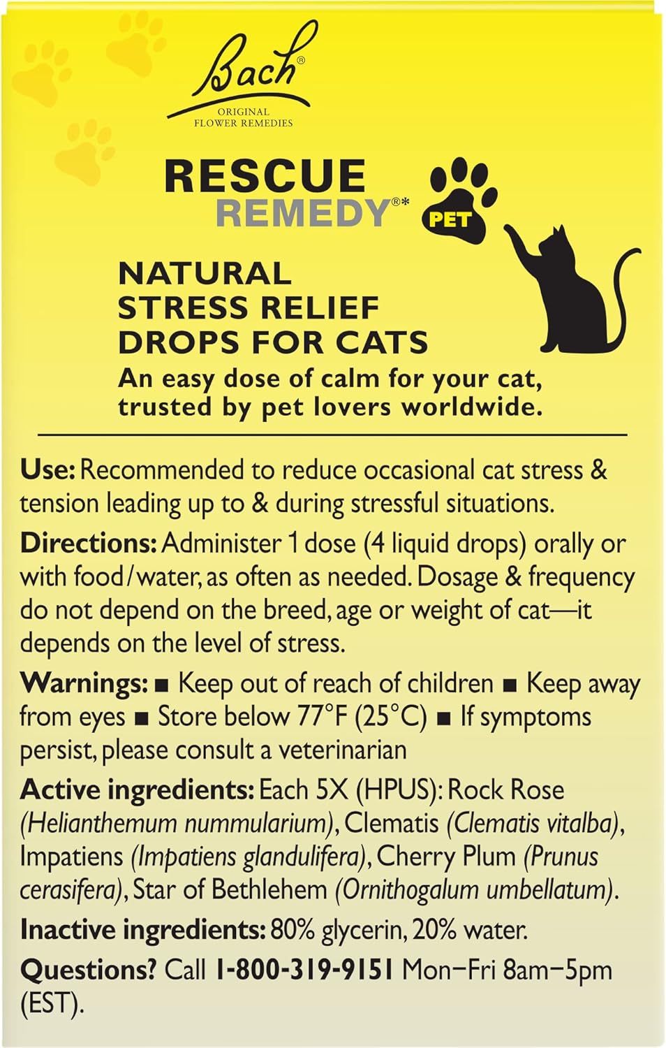 Bach RESCUE REMEDY PET for Cats 10Ml.
