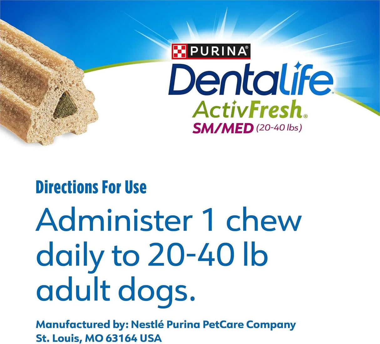 PURINA - Purina DentaLife ActivFresh Dog Chews for Small and Medium Dogs 21 Piezas - The Red Vitamin MX - Cuidado Dental Para Perros - {{ shop.shopifyCountryName }}
