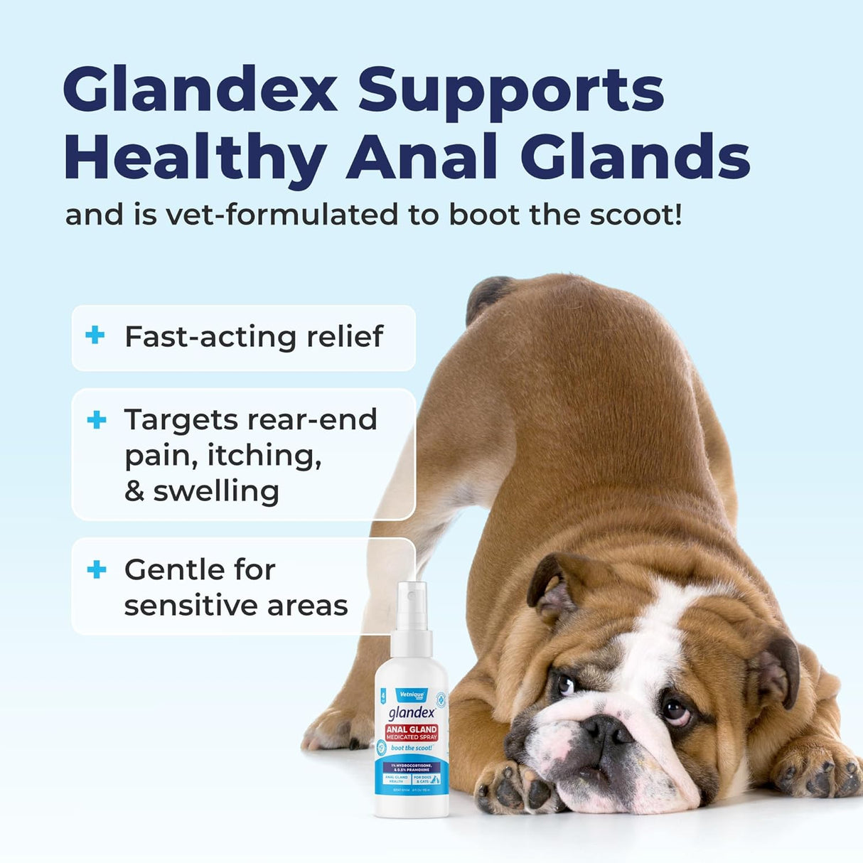 Vetnique Glandex Medicated Spray for Dog Scooting 4 Fl.Oz.