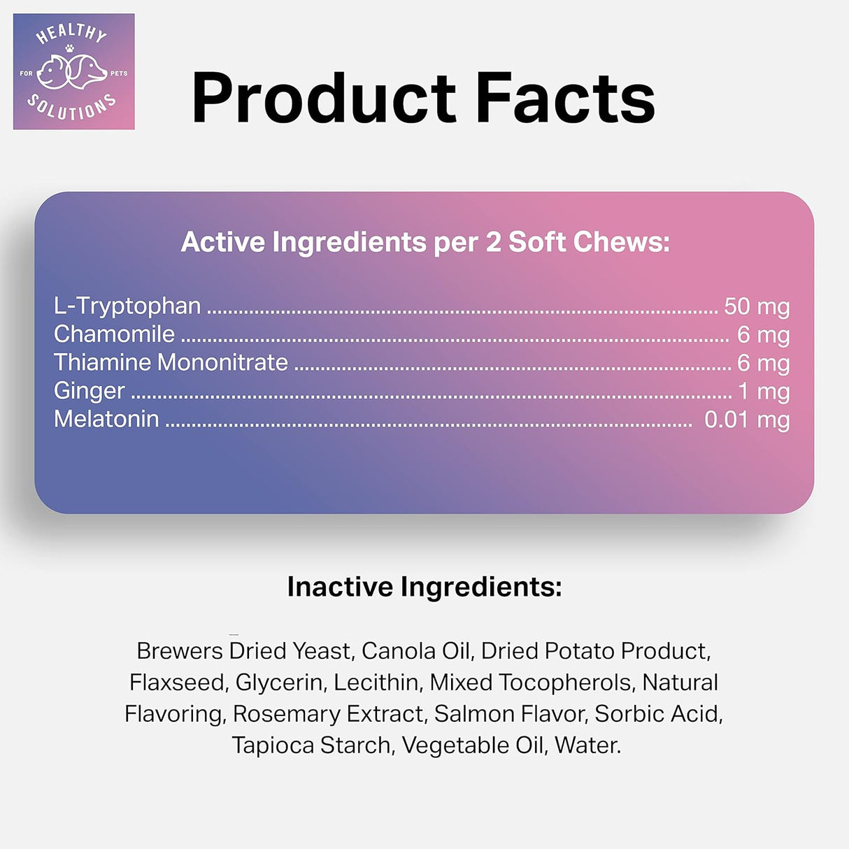 Healthy Solutions For Pets Calming Chews for Cats 60 Masticables