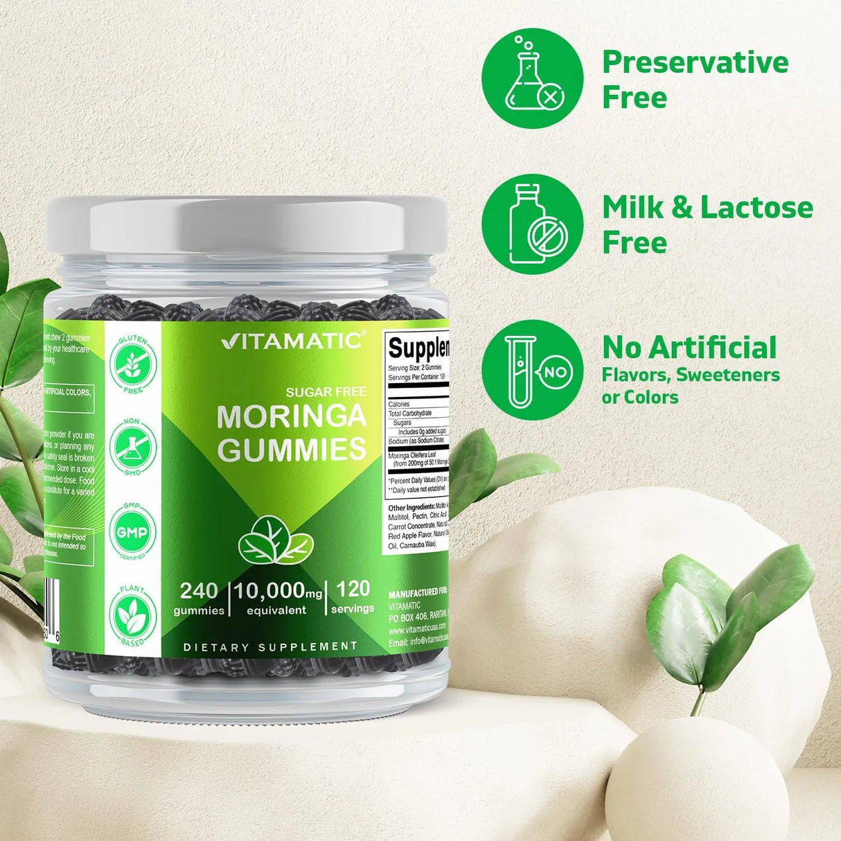 VITAMATIC - Vitamatic Sugar Free Moringa Gummies 10,000Mg. 240 Gomitas - The Red Vitamin MX - Suplementos Alimenticios - {{ shop.shopifyCountryName }}