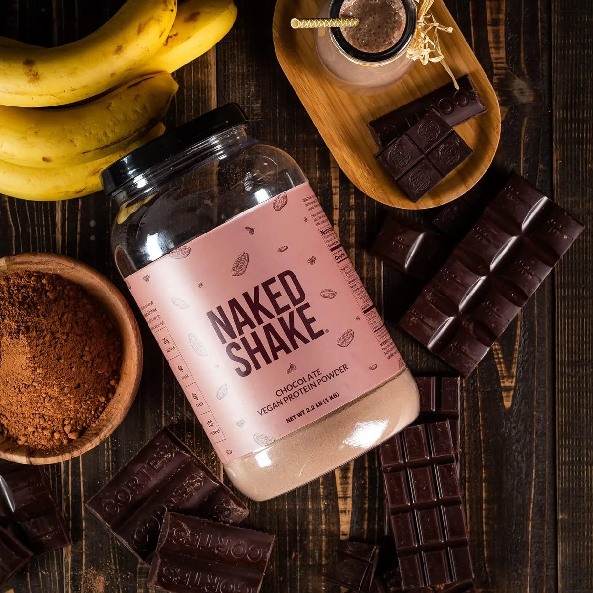 NAKED NUTRITION - Naked Shake Chocolate Protein Powder 30 Servicios 1 Kg. - The Red Vitamin MX - Suplementos Alimenticios - {{ shop.shopifyCountryName }}
