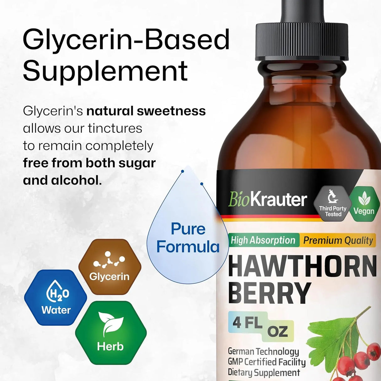 BIOKRAUTER - BIO KRAUTER Hawthorn Berry Extract 4 Fl.Oz. - The Red Vitamin MX - Suplementos Alimenticios - {{ shop.shopifyCountryName }}
