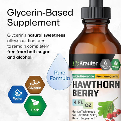 BIOKRAUTER - BIO KRAUTER Hawthorn Berry Extract 4 Fl.Oz. - The Red Vitamin MX - Suplementos Alimenticios - {{ shop.shopifyCountryName }}