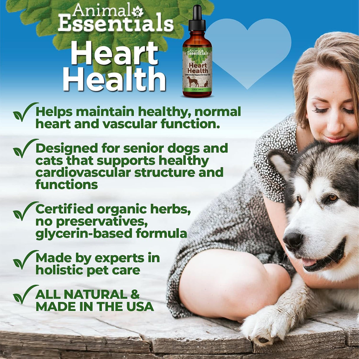 Animal Essentials Heart Health for Dogs & Cats 2 Fl.Oz.