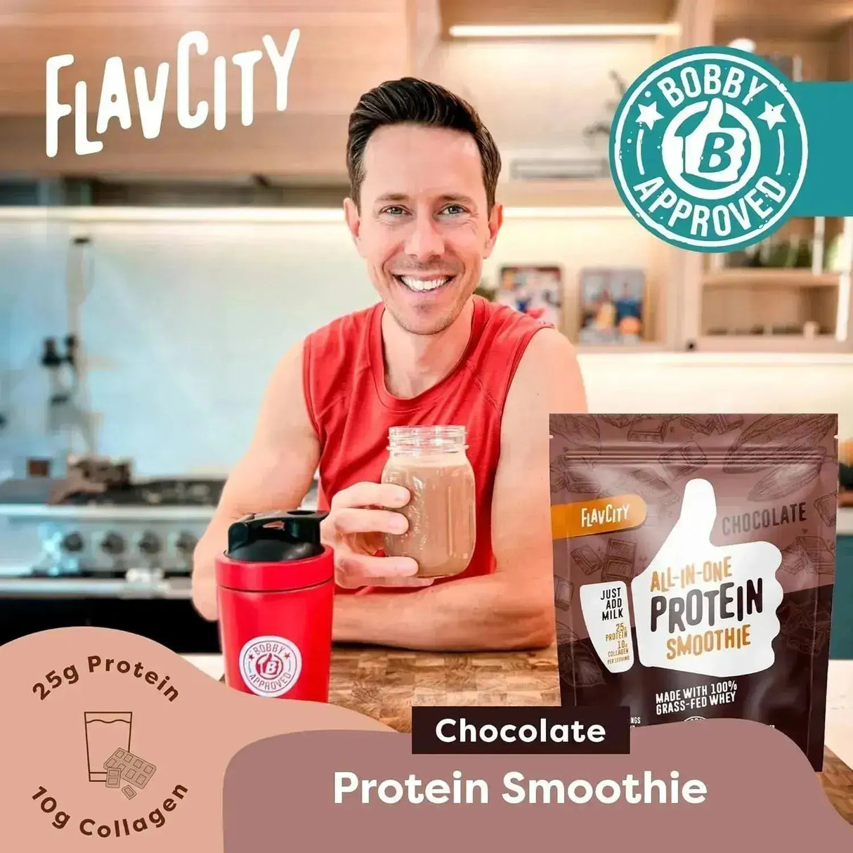 FLAVCITY - FlavCity Protein Powder Smoothie Grass-Fed Chocolate 1146Gr. - The Red Vitamin MX - Suplementos Alimenticios - {{ shop.shopifyCountryName }}