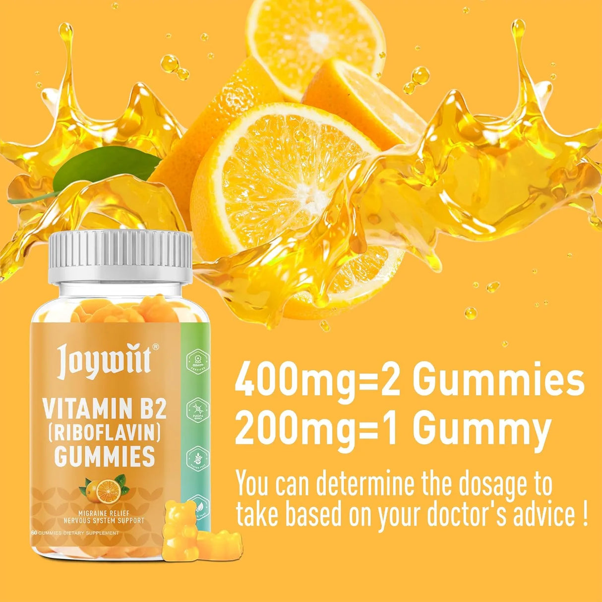 JOYWIIT - Joywiit Vitamin B2 Gummies 400Mg. 60 Gomitas 2 Pack - The Red Vitamin MX - Suplementos Alimenticios - {{ shop.shopifyCountryName }}