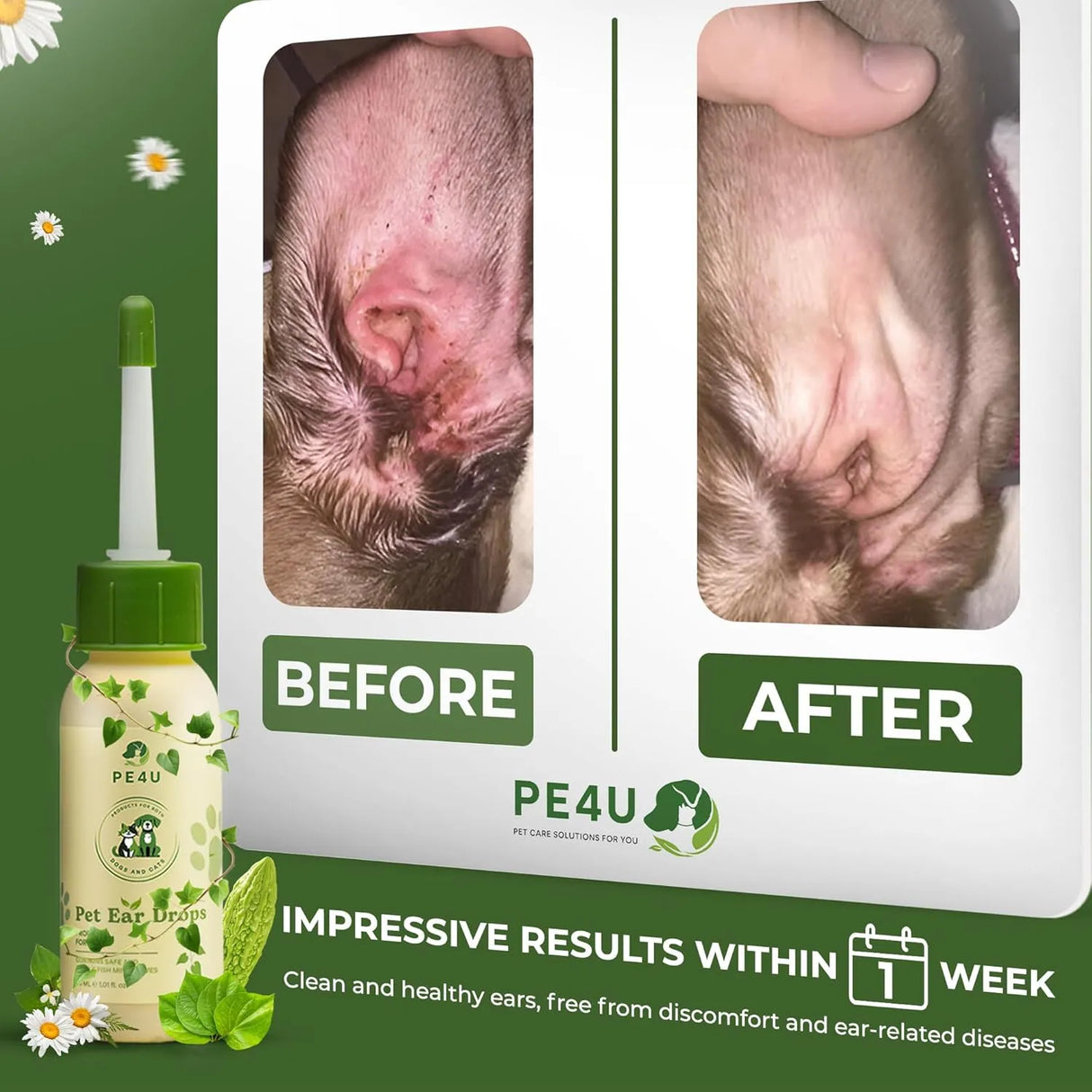 PE4U - PE4U Ear Drops for Dogs and Cats 1 Fl.Oz. - The Red Vitamin MX - Cuidado Del Oído De Perros - {{ shop.shopifyCountryName }}