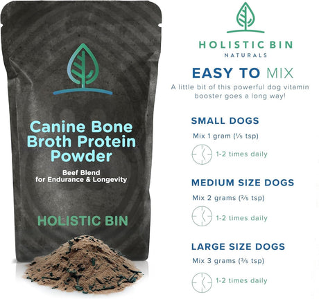HOLISTIC BIN - HOLISTIC BIN Canine Powderized Beef Bone Broth Powder 50Gr. - The Red Vitamin MX - Suplementos Herbales Para Perros - {{ shop.shopifyCountryName }}