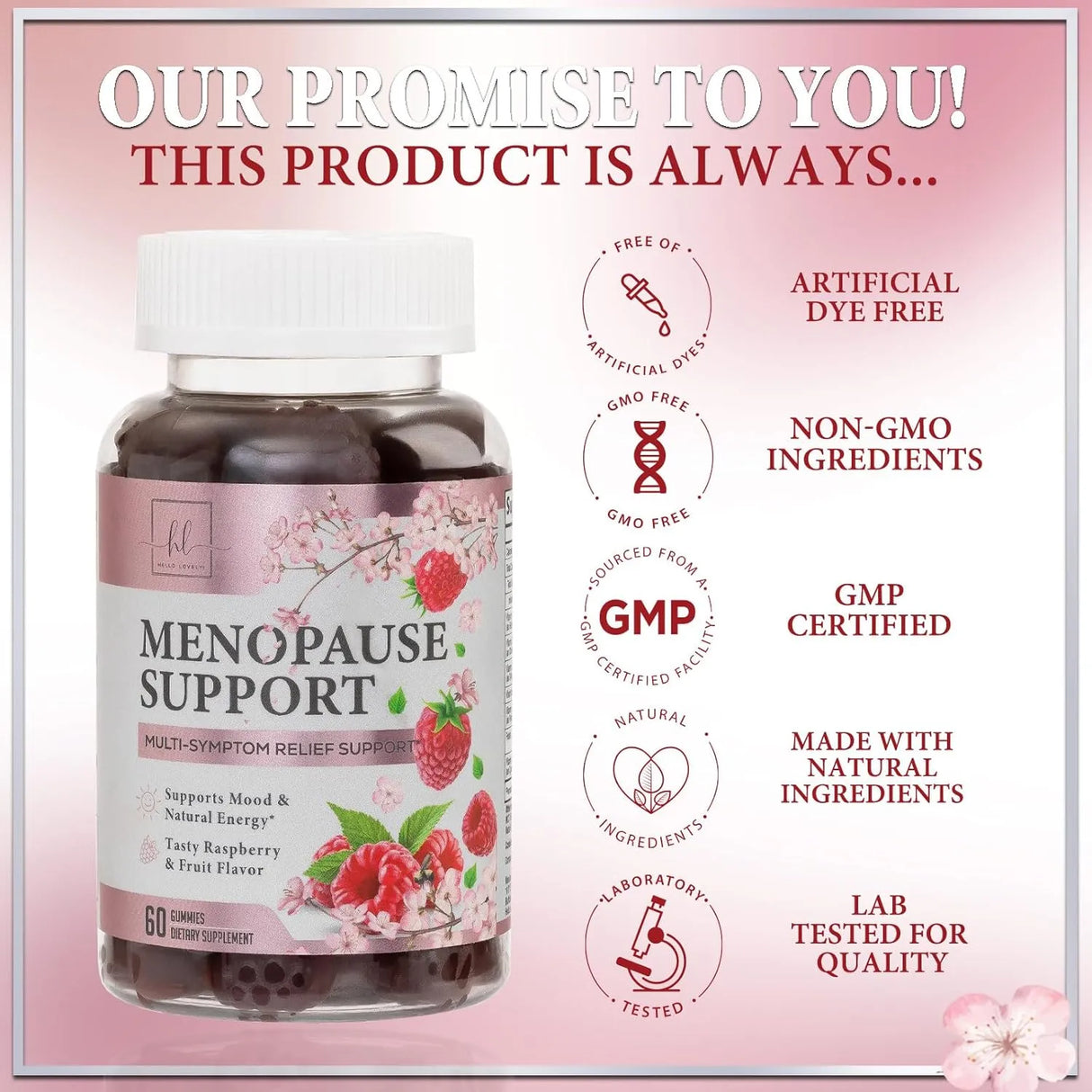 HELLO LOVELY! - Hello Lovely! Menopause Support 60 Gomitas - The Red Vitamin MX - Suplementos Alimenticios - {{ shop.shopifyCountryName }}