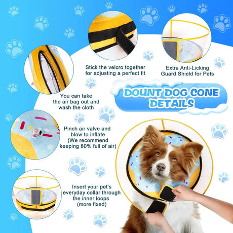 CNEO - Cneo Inflatable Dog Cone Collar with Detachable Enhanced Anti-Licking Shield BLUE XLARGE - The Red Vitamin MX - Collares y Conos De Recuperación Para Perros - {{ shop.shopifyCountryName }}