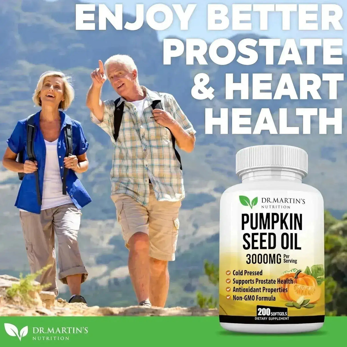 DR. MARTIN'S NUTRITION - DR. MARTIN'S NUTRITION Cold Pressed Pumpkin Seed Oil 3000Mg. 200 Capsulas Blandas - The Red Vitamin MX - Suplementos Alimenticios - {{ shop.shopifyCountryName }}