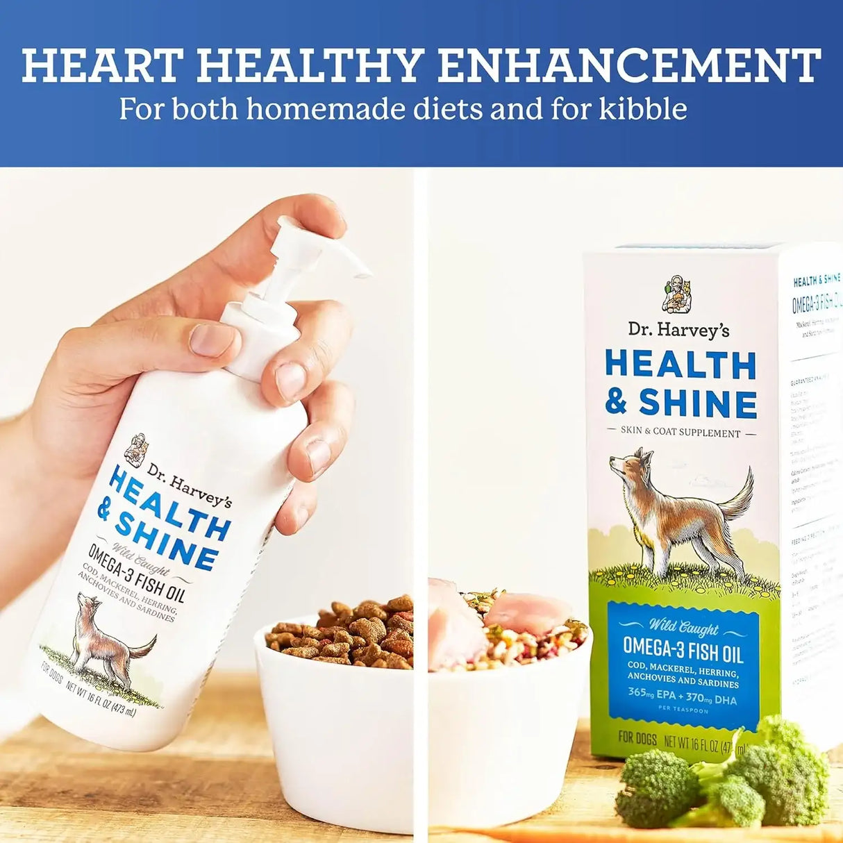 DR. HARVEY'S - Dr. Harvey’s Health & Shine Omega 3 Fish Oil for Dogs 16 Fl.Oz. - The Red Vitamin MX - Aceite De Pescado Para Perros - {{ shop.shopifyCountryName }}