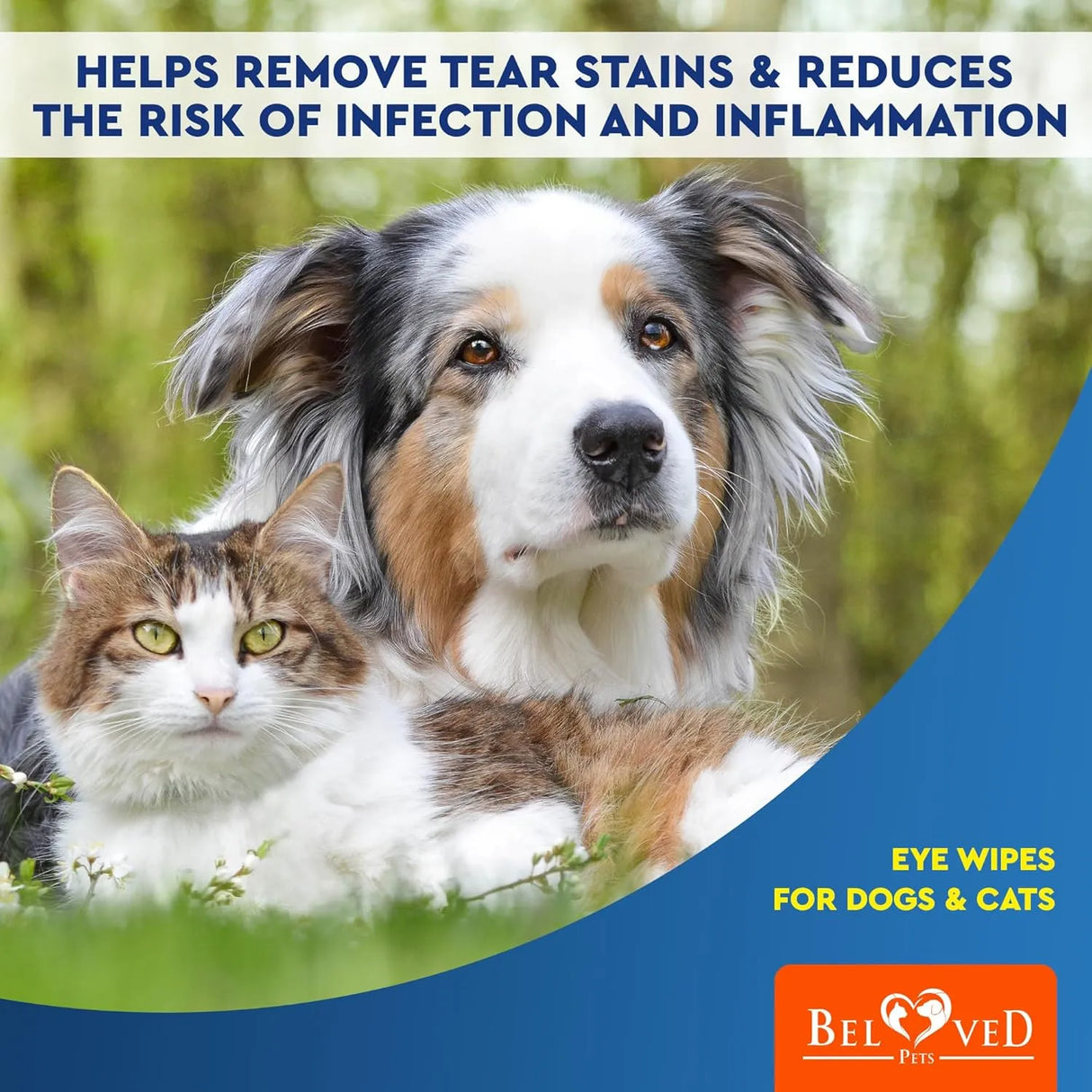 BELOVED PETS - Beloved Pets Cat & Dog Eye Wash Wipes & Tear Stain Remover 120 Toallitas - The Red Vitamin MX - Cuidado De Los Ojos De Los Perros - {{ shop.shopifyCountryName }}