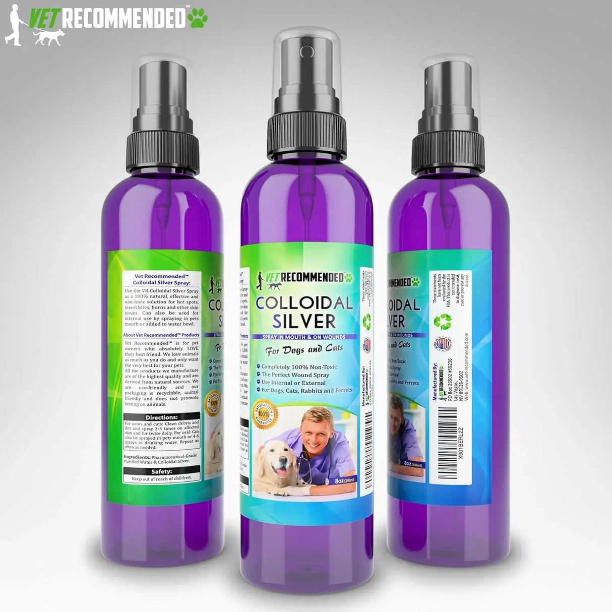 VET RECOMMENDED - Vet Recommended Colloidal Silver for Dogs & Cats 8 Fl.Oz. - The Red Vitamin MX - Remedios Para La Picazón De Perros - {{ shop.shopifyCountryName }}