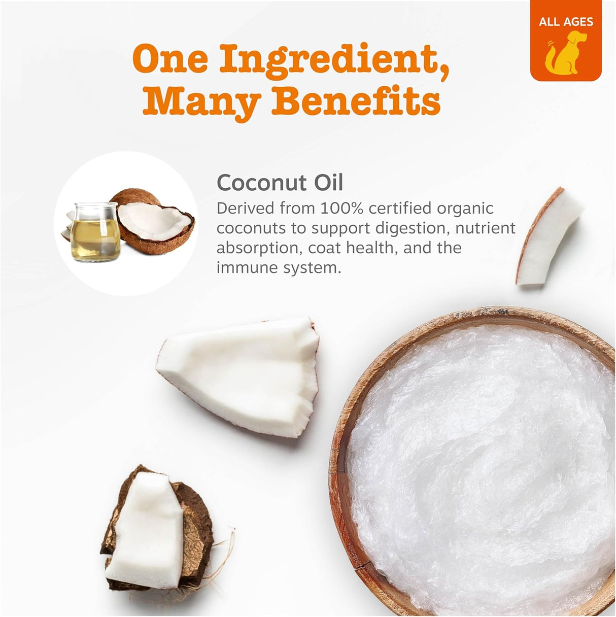 Zesty Paws Coconut Oil for Dogs 453Gr.