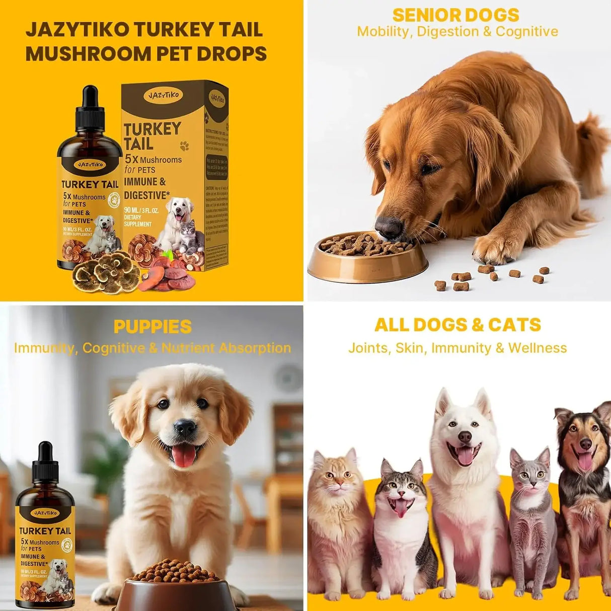JAZYTIKO - Jazytiko Turkey Tail Mushroom for Dogs 90Ml. - The Red Vitamin MX - Suplementos Herbales Para Perros - {{ shop.shopifyCountryName }}