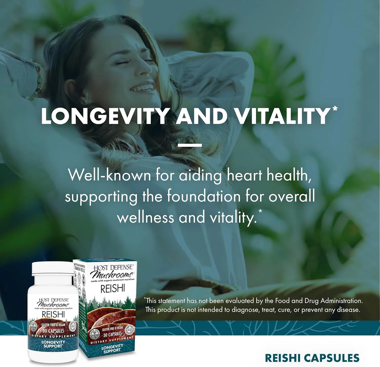 HOST DEFENSE - Host Defense Reishi 30 Capsulas - The Red Vitamin MX - Suplementos Alimenticios - {{ shop.shopifyCountryName }}