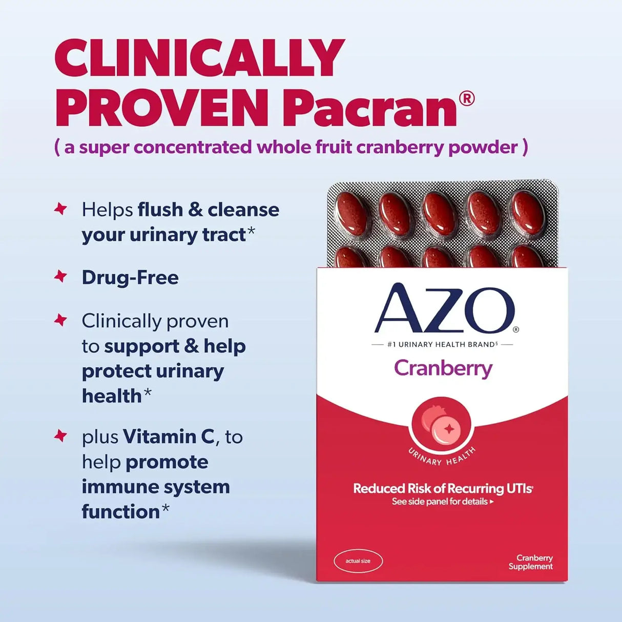 AZO - AZO Cranberry Urinary Tract Health 50 Tabletas - The Red Vitamin MX - Suplementos Alimenticios - {{ shop.shopifyCountryName }}