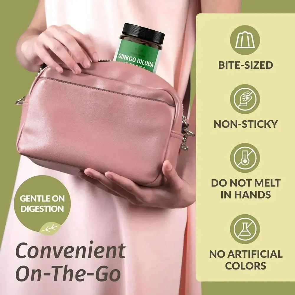 HERBAMAMA - HERBAMAMA Ginkgo Biloba Gummies 120Mg. 90 Gomitas - The Red Vitamin MX - Suplementos Alimenticios - {{ shop.shopifyCountryName }}