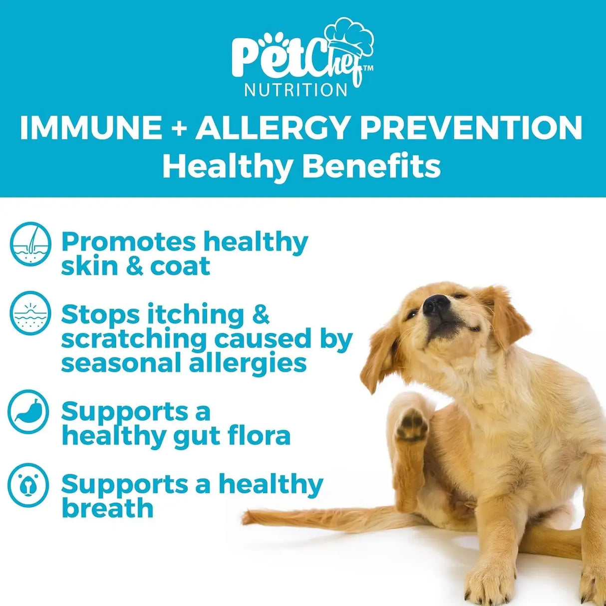 PET CHEF - Pet Chef Respiratory Immune + Dog Allergy Remedy 140 Masticables - The Red Vitamin MX - Remedios Para La Picazón De Perros - {{ shop.shopifyCountryName }}