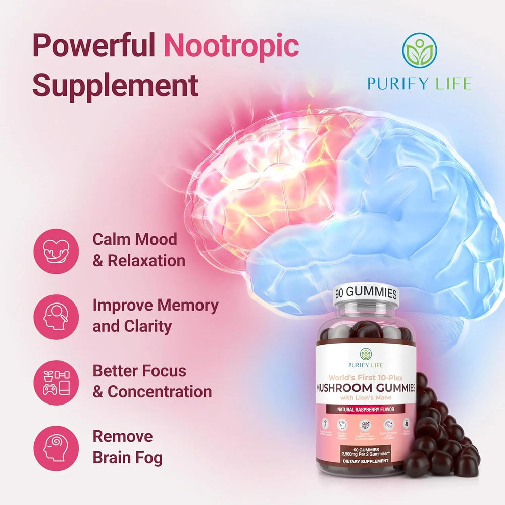 PURIFY LIFE - Purify Life Mushroom Complex Gummies 90 Gomitas - The Red Vitamin MX - Suplementos Alimenticios - {{ shop.shopifyCountryName }}