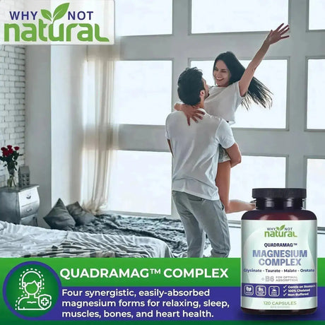 WHY NOT NATURAL - Why Not Natural 4-in-1 Magnesium Complex 300Mg. 120 Capsulas - The Red Vitamin MX - Suplementos Alimenticios - {{ shop.shopifyCountryName }}