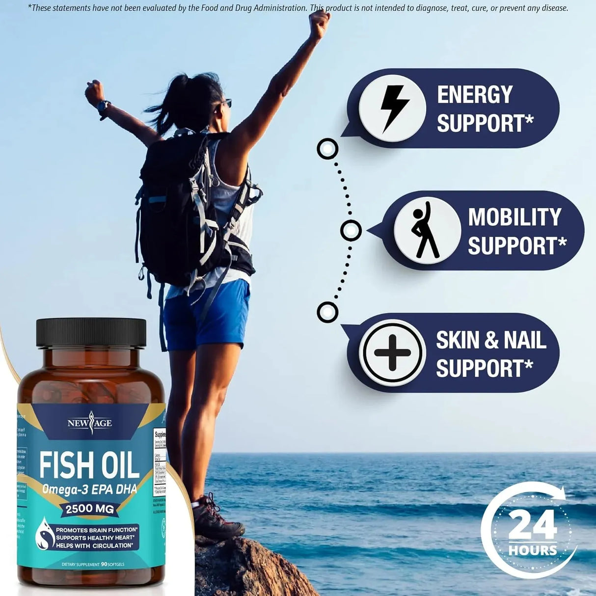 NEW AGE - NEW AGE Omega 3 Fish Oil 2500Mg. 90 Capsulas Blandas 2 Pack - The Red Vitamin MX - Suplementos Alimenticios - {{ shop.shopifyCountryName }}
