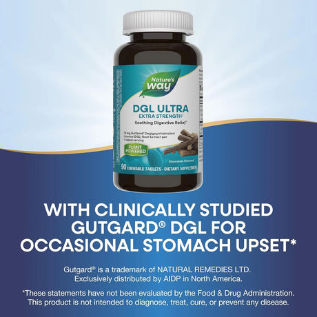NATURE'S WAY - Nature's Way DGL Ultra Premium Licorice Root Extract 90 Tabletas Masticables - The Red Vitamin MX - Suplementos Alimenticios - {{ shop.shopifyCountryName }}