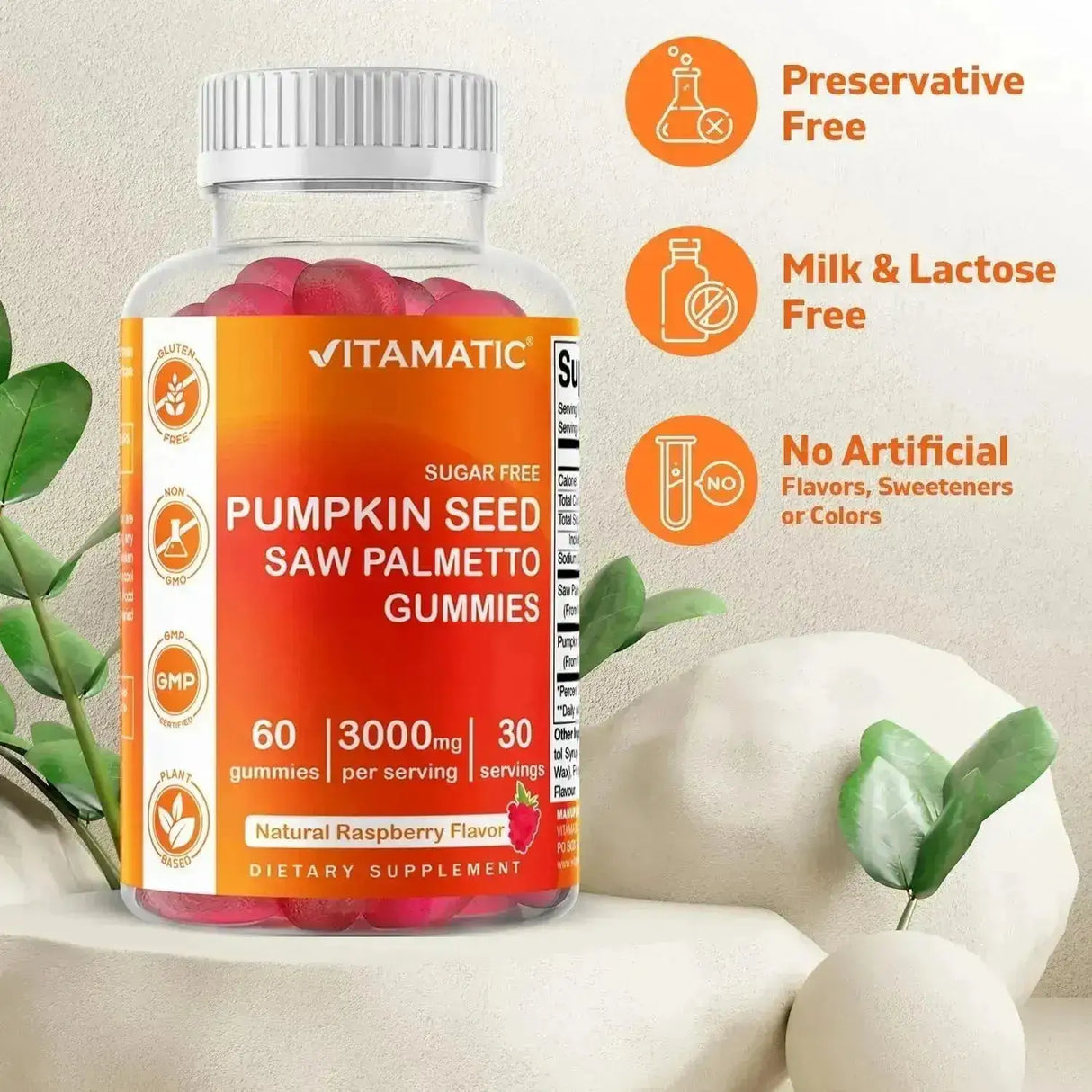 VITAMATIC - Vitamatic Sugar Free Pumpkin Seed Gummies 3000Mg. 60 Gomitas 2 Pack - The Red Vitamin MX - Suplementos Alimenticios - {{ shop.shopifyCountryName }}