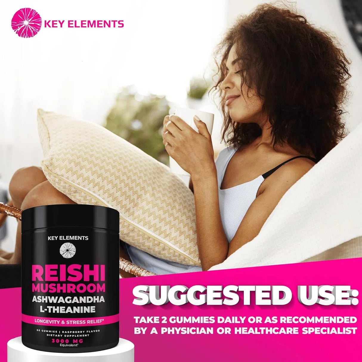 KEY ELEMENTS - KEY ELEMENTS Natural Reishi Mushroom Gummies with Ashwagandha 60 Gomitas - The Red Vitamin MX - Suplementos Alimenticios - {{ shop.shopifyCountryName }}
