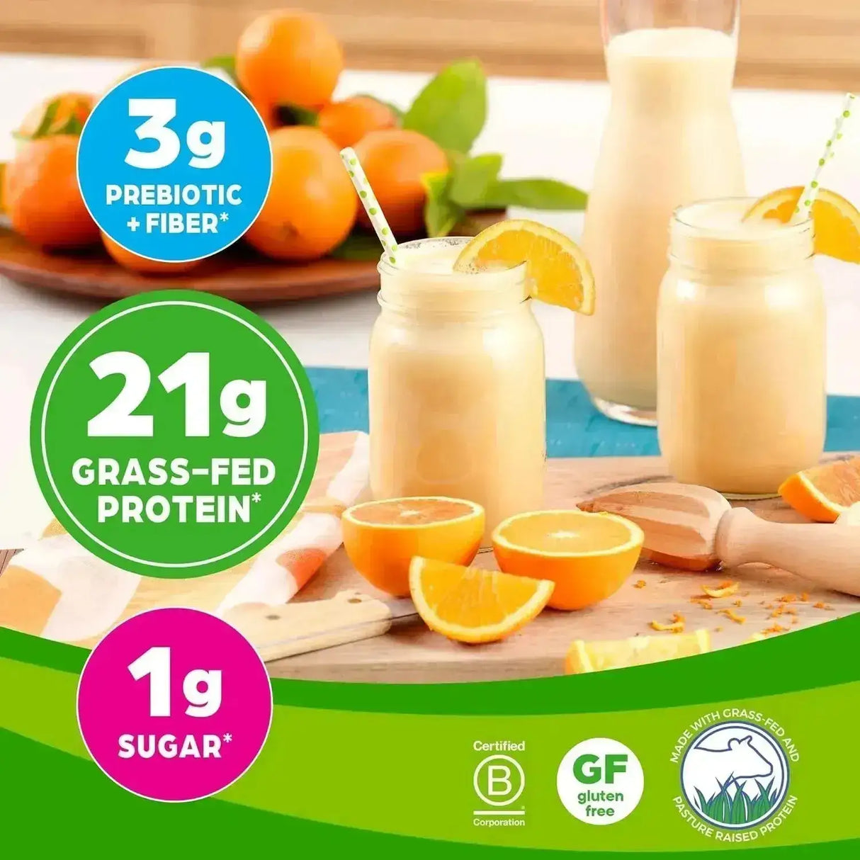 ORGAIN - Orgain Grass Fed Whey Protein Powder Vanilla 1.82 Lb. - The Red Vitamin MX - Suplementos Alimenticios - {{ shop.shopifyCountryName }}