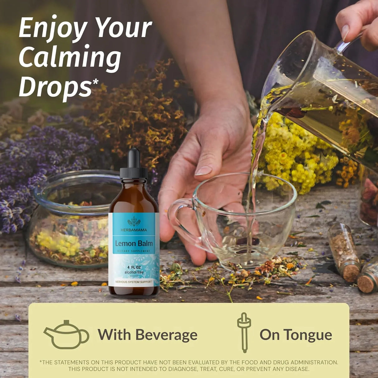 HERBAMAMA - HERBAMAMA Lemon Balm Tincture 4 Fl.Oz. - The Red Vitamin MX - Suplementos Alimenticios - {{ shop.shopifyCountryName }}