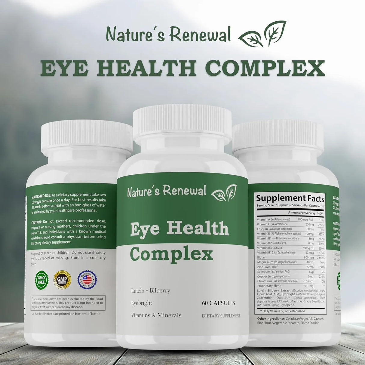 NATURE'S RENEWAL - Nature's Renewal Eye Health Complex 60 Capsulas - The Red Vitamin MX - Suplementos Alimenticios - {{ shop.shopifyCountryName }}