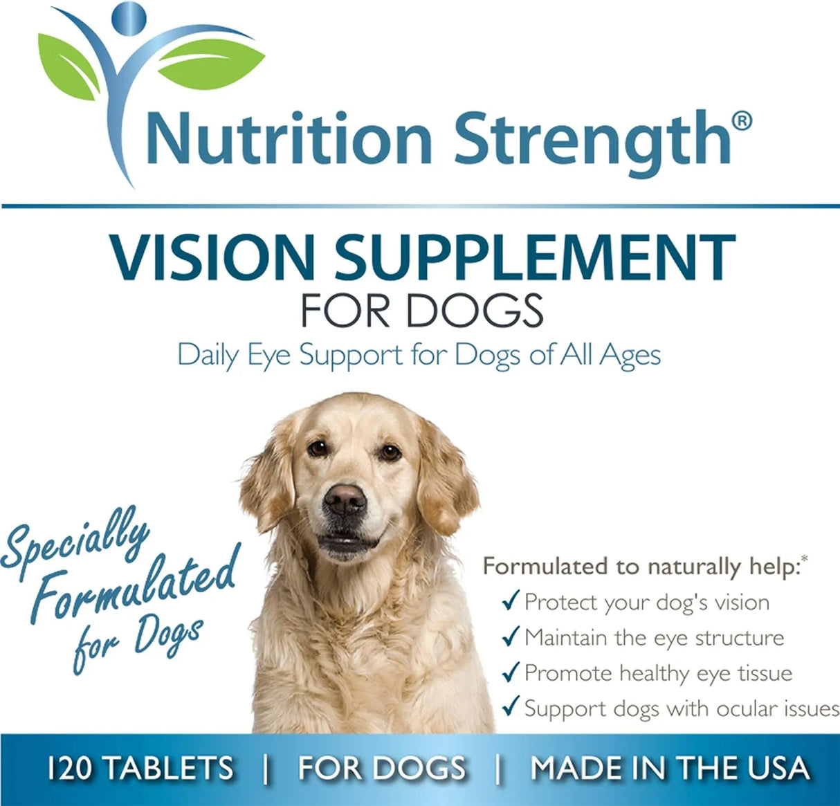 NUTRITION STRENGTH - Nutrition Strength Eye Care for Dogs Daily Vision Supplement 120 Tabletas Masticables - The Red Vitamin MX - Cuidado De Los Ojos De Los Perros - {{ shop.shopifyCountryName }}
